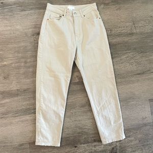 H&M Cream Denim Jeans